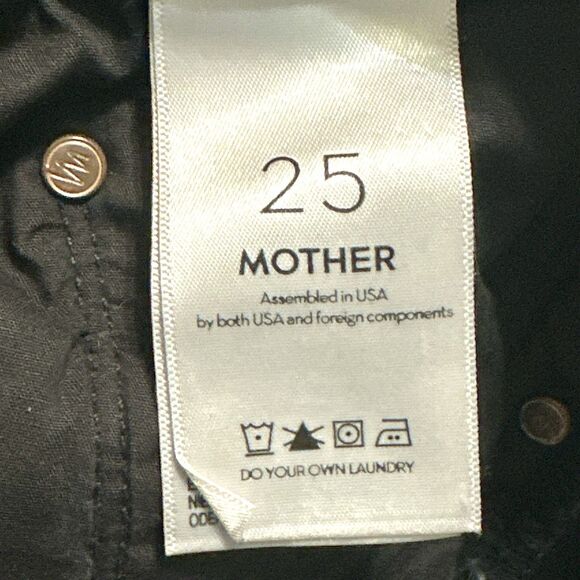 Mother Superior Jeans Black Size 25 The Scrapper Cuff Ankle Fray Who’s Sorry Now - Picture 11 of 14